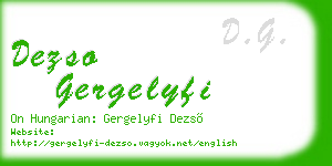 dezso gergelyfi business card